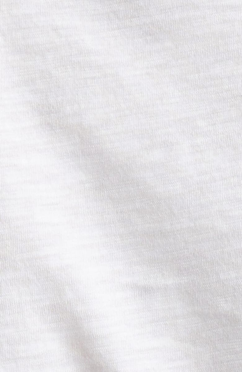 Veronica Beard Cannon Ruched Side Cotton T-Shirt, Alternate, color, White