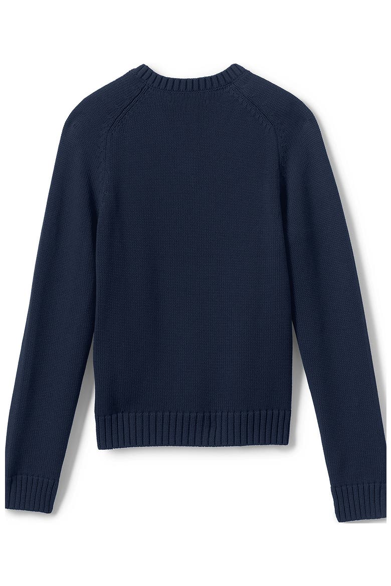 School Uniform Kids Cotton Modal V-neck Sweater, Alternate, color, Classic Navy