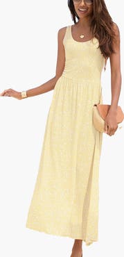 LASCANA Women's Printed Scoop Neck Dress