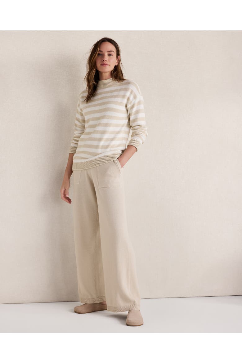 Organic Cotton Knit Wide Leg Pants, Main, color, Chantrelle