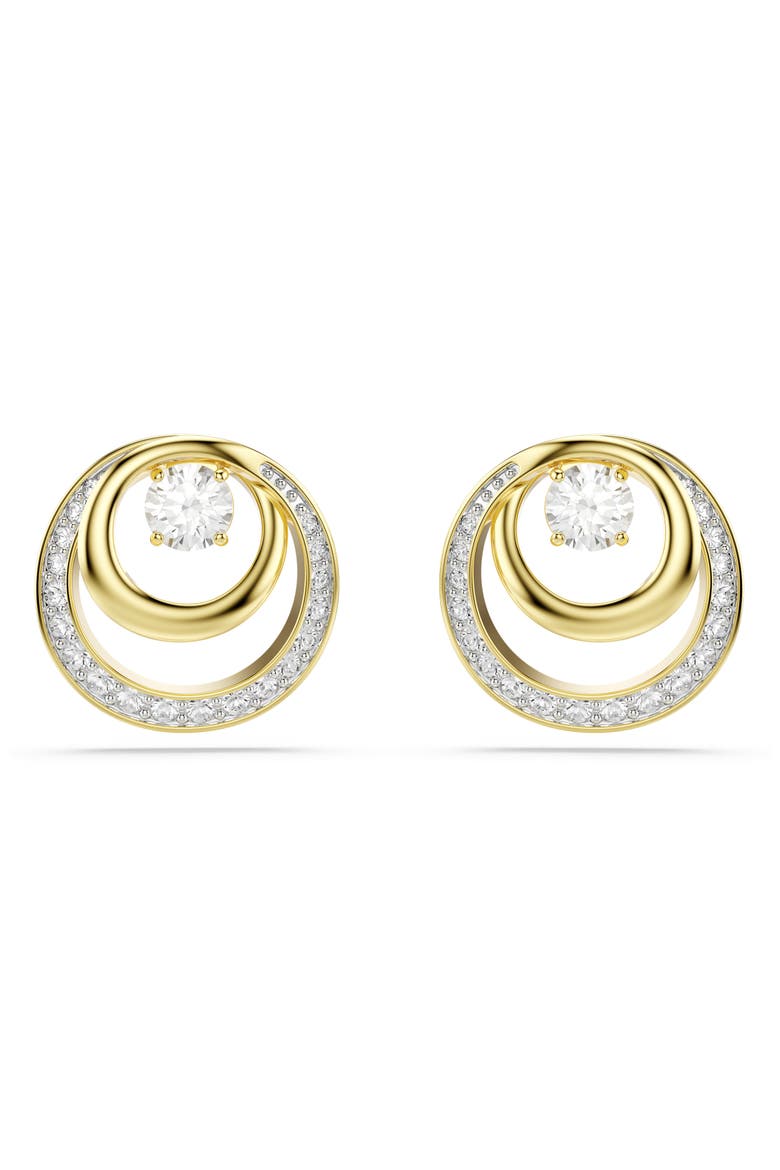 Hyperbola Drop Earrings, Main, color, WHITE/ GOLD