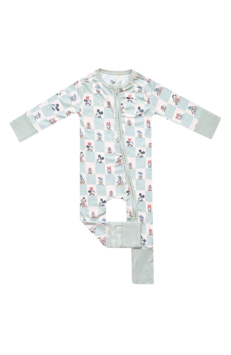 Copper Pearl Mickey Mouse & Friends Convertible Zip-Up Footie, Main, color, Mickey Mouse Friends