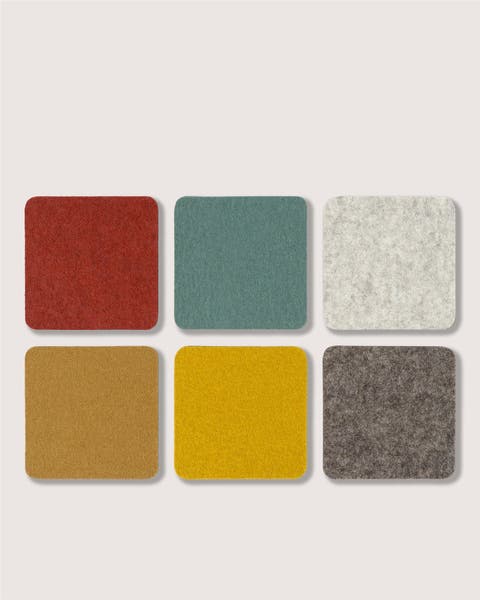Bierfilzl Merino Wool Round Coaster Multi 4 Pack