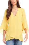 Karen Kane Asymmetrical Crepe Top