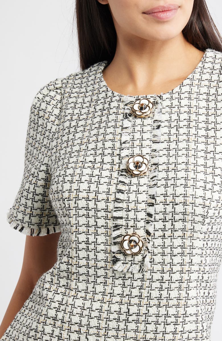 Lilly Pulitzer<sup>®</sup> Brenda Bouclé Tweed Shift Dress, Alternate, color, Coconut Lurex