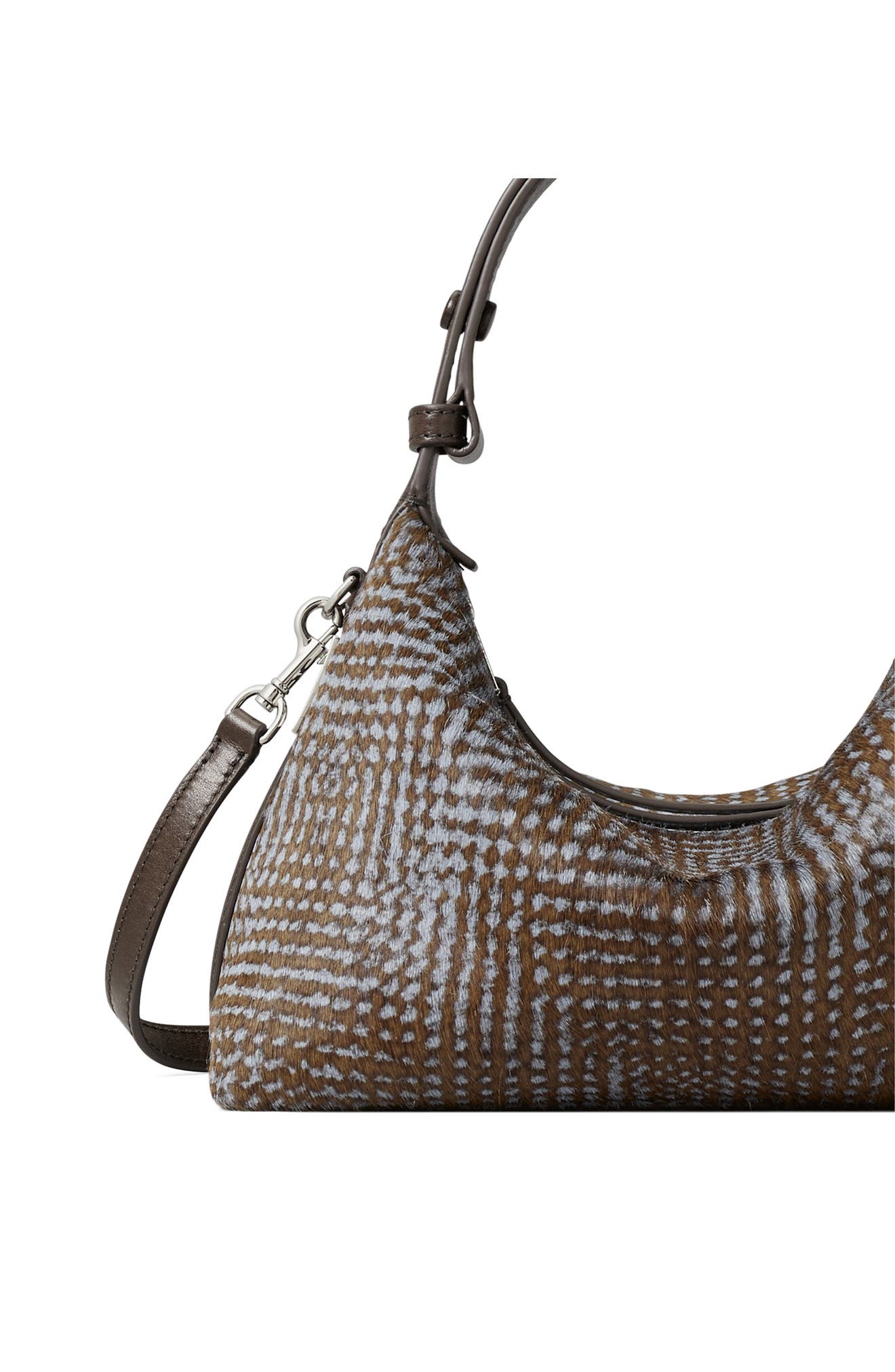 Mellow Haircalf Shoulder Bag, Alternate, color, DUSKY BLUE MULTI