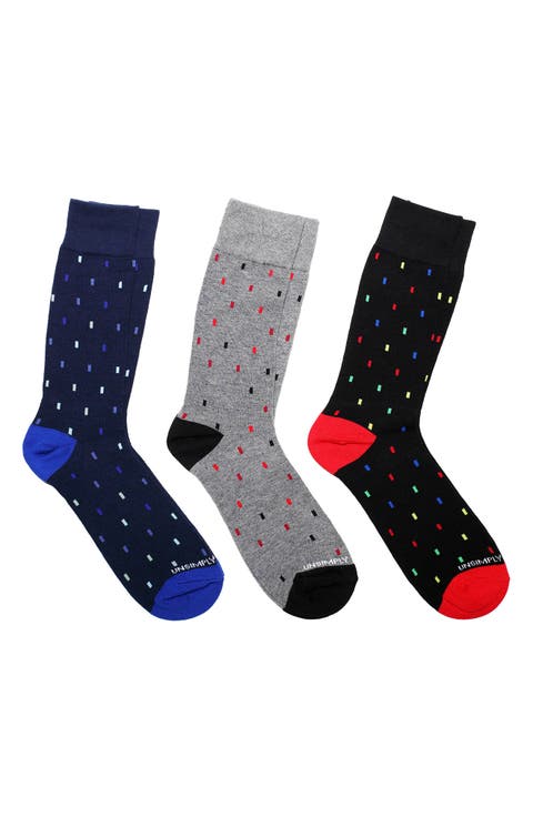 Assorted 3-Pack of Crew Socks