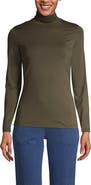Lands' End Lightweight Jersey Long Sleeve Turtleneck