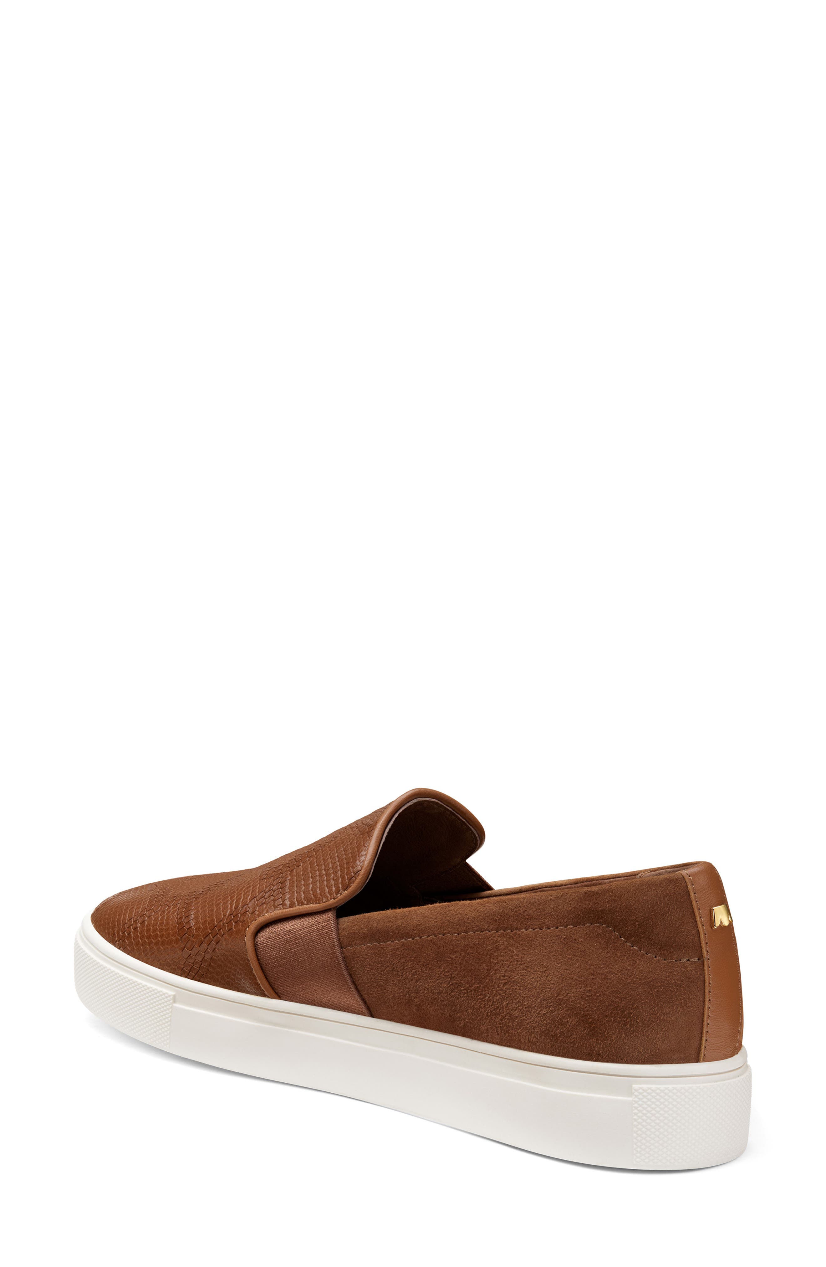 The Swift Sneakers Leather Side, Alternate, color, COGNAC EMBOSSED LEATHER