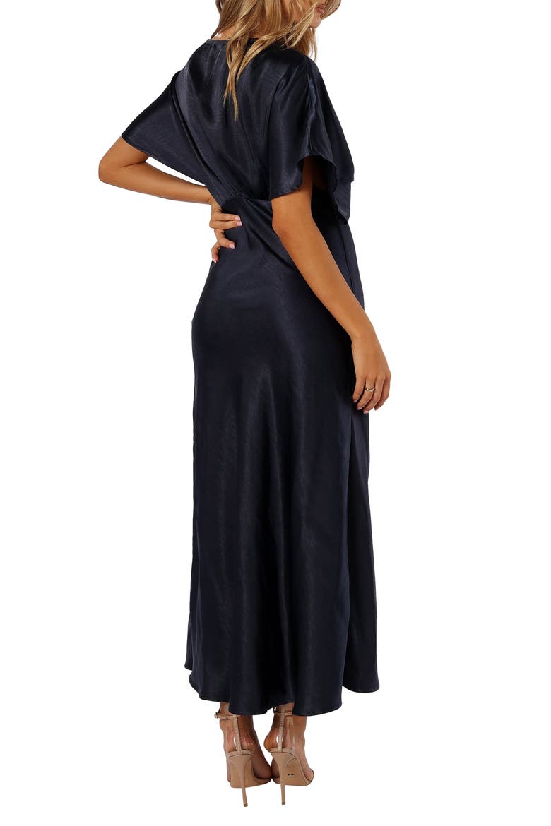 Ricki Dolman Sleeve Satin Dress, Alternate, color, MIDNIGHT INDIGO