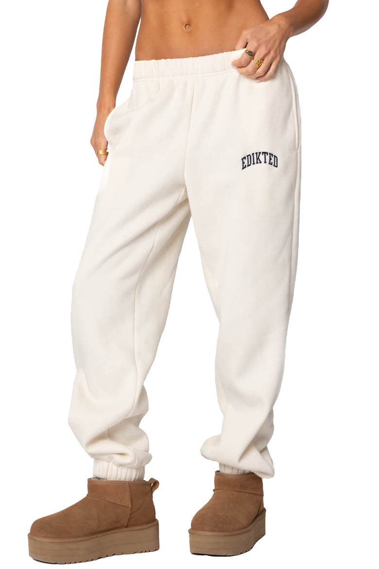 Babe Oversize Sweatpants, Main, color, CREAM