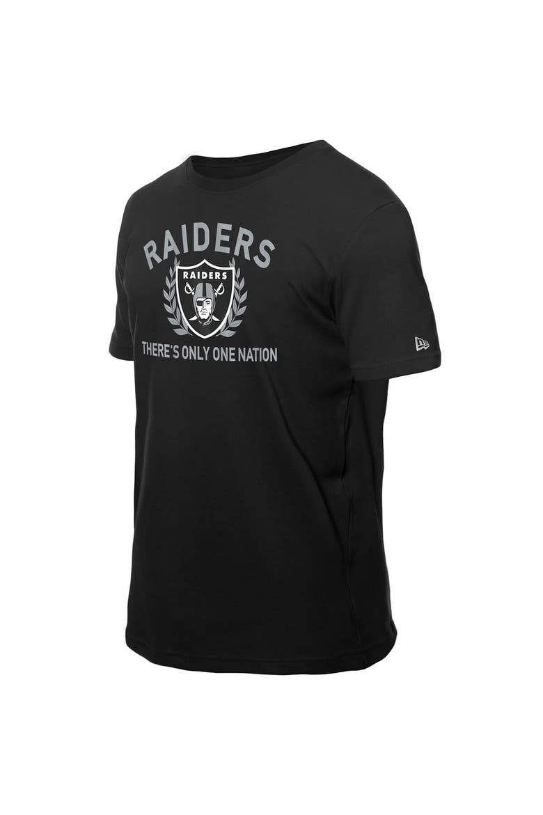 Men's New Era Black Las Vegas Raiders 2025 NFL Draft T-Shirt, Alternate, color, Black
