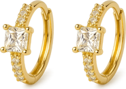 DLORIA Lila Square-Cut Huggie Hoop Earrings