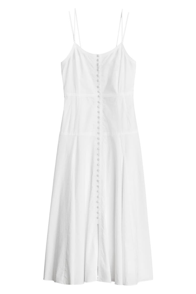 Misty Button Front Cotton Sundress, Alternate, color, WHITE