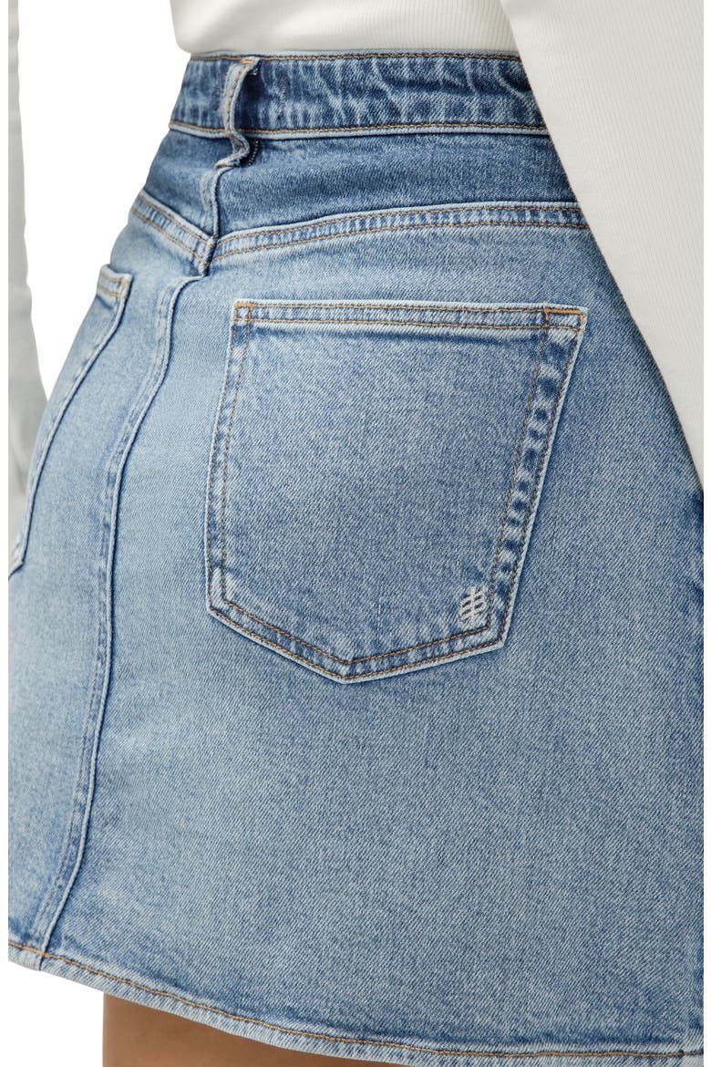 Western Denim Miniskirt, Alternate, color, GLIMMER