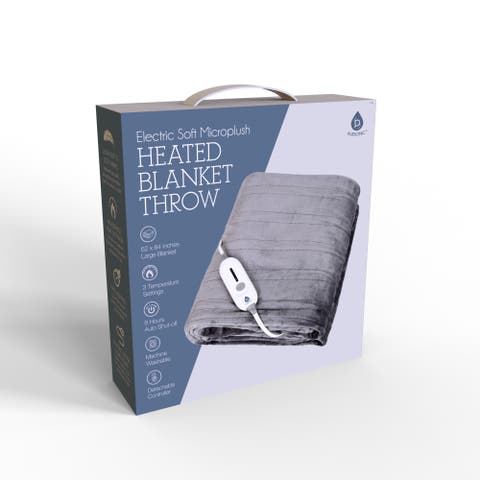 Electric Soft Microplush Heated Throw Blanket