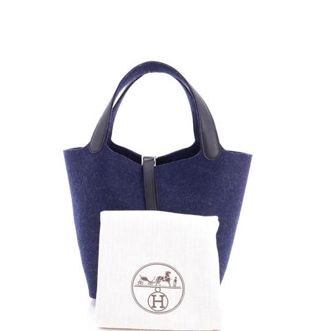 Picotin Lock Bag Felt with Leather MM