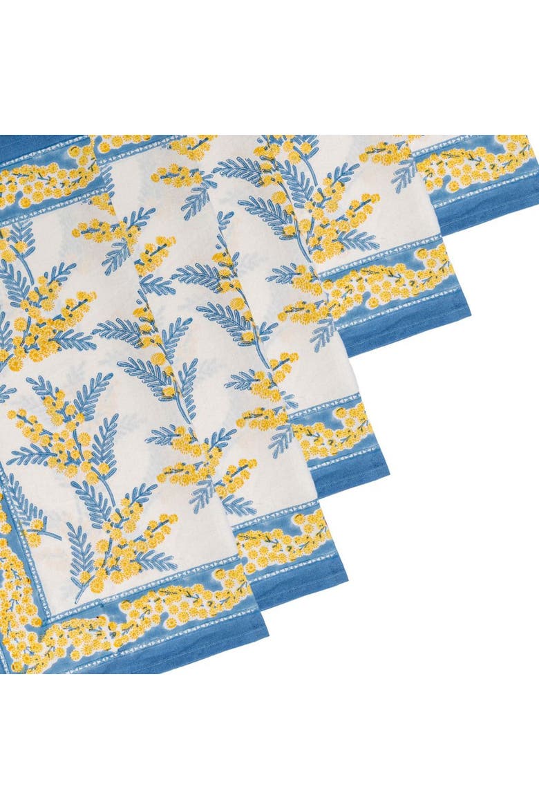 Mimosa Napkins, Alternate, color, Blue, Yellow 19" x 19"