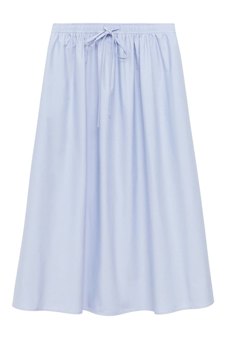 Flared Cotton Maxi Skirt, Alternate, color, SKY BLUE
