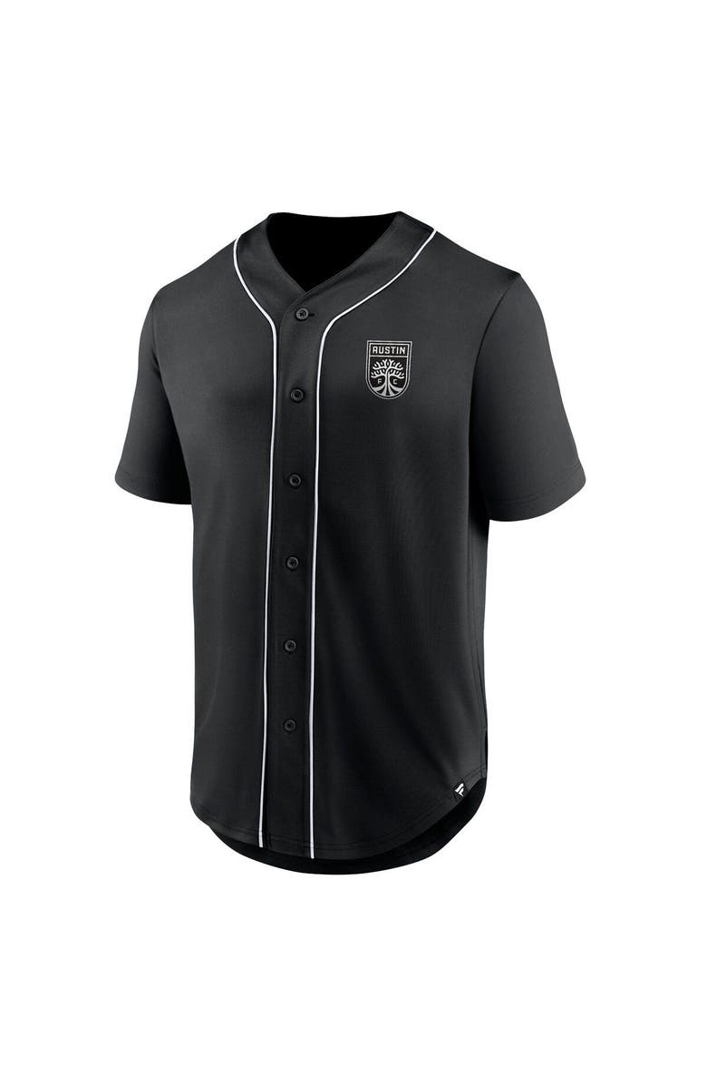 FANATICS Men's Fanatics Branded Black Austin FC Third Period Fashion Baseball Button-Up Jersey, Alternate, color, 
