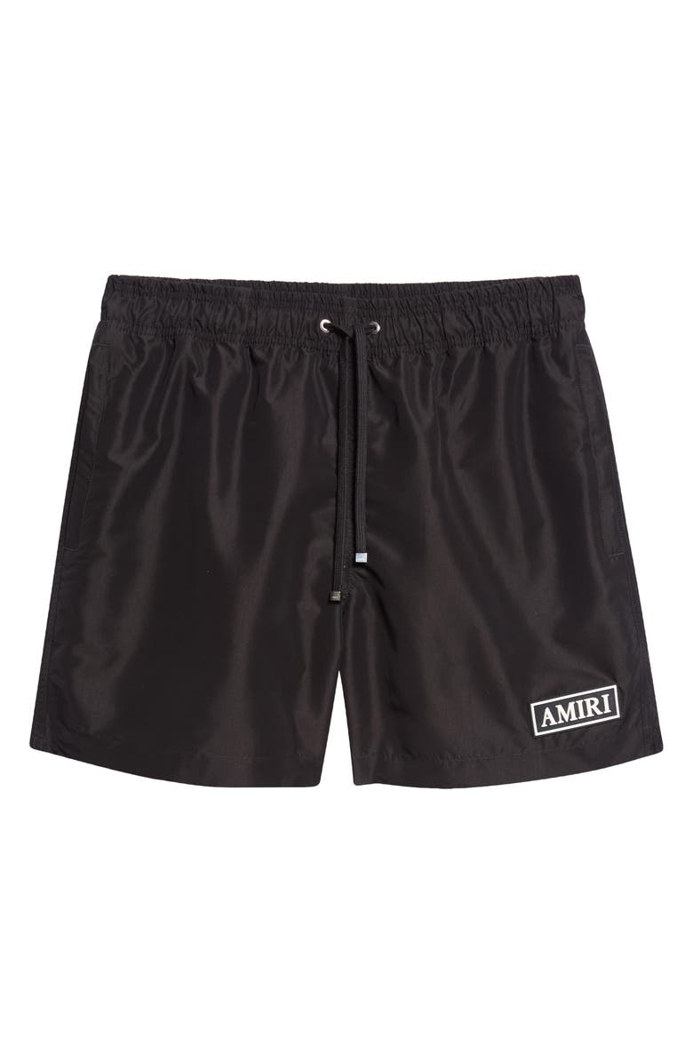 AMIRI MA Core Logo Swim Trunks, Main, color, Black