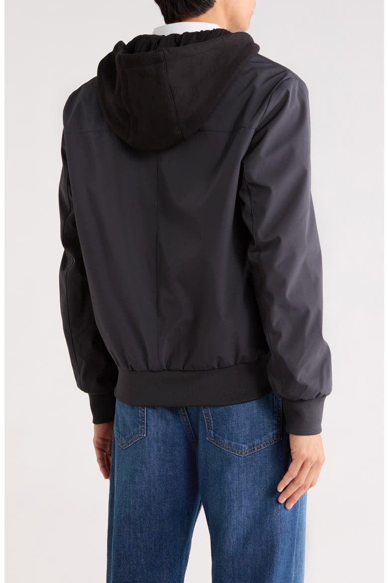 Softshell Knit Bomber Hoodie, Alternate, color, IRON