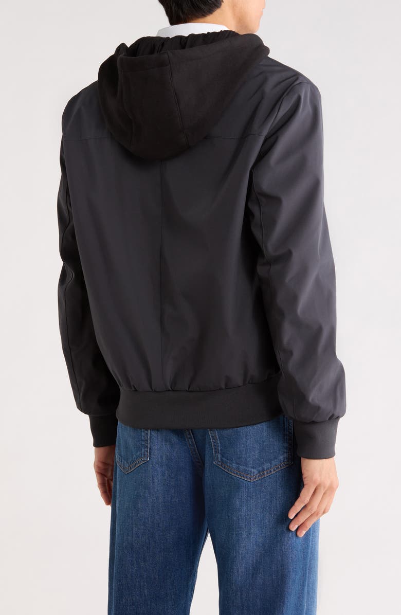Calvin Klein Softshell Knit Bomber Hoodie, Alternate, color, Iron