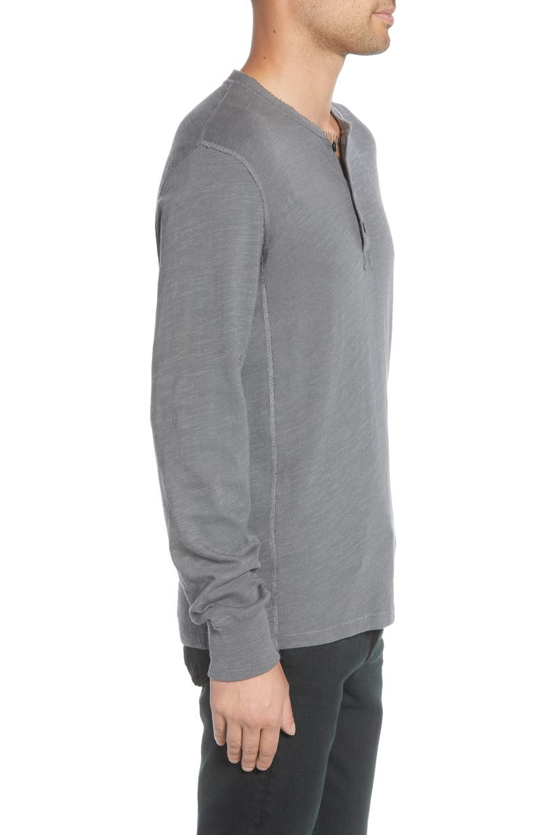 rag & bone Classic Slim Fit Henley, Alternate, color, Dark Grey