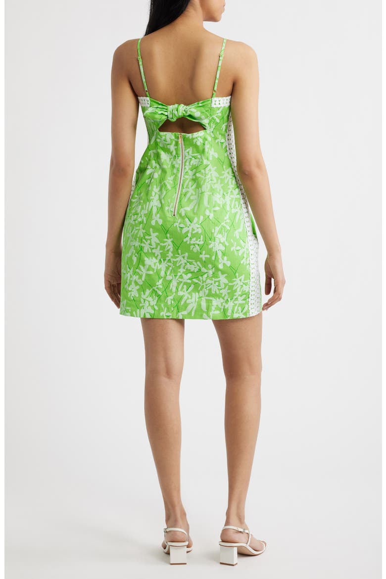 Shelli Floral Print Minidress, Alternate, color, CROCODILE GREEN LIZA OVERPRINT