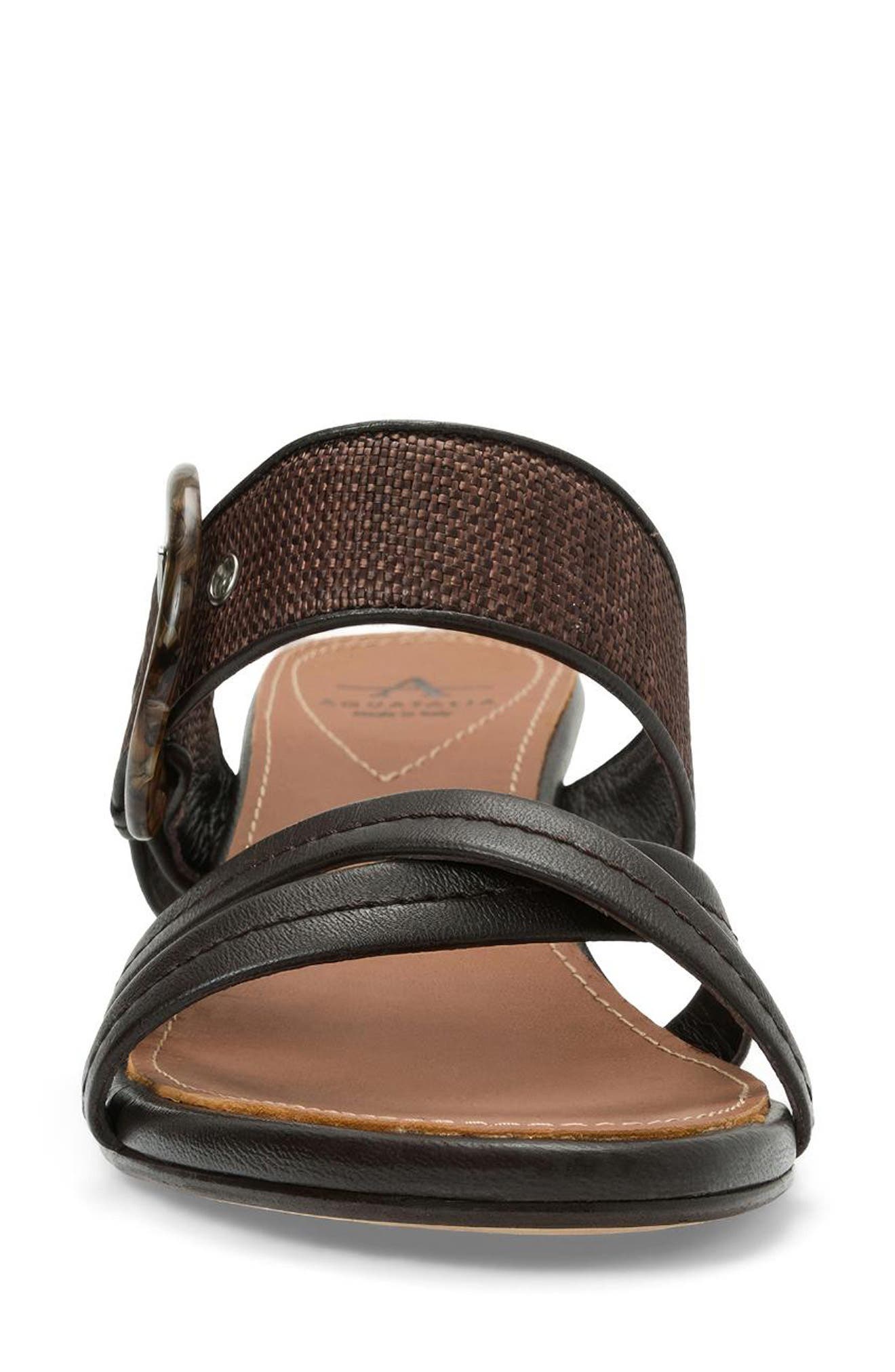 Aquatalia Bambi Weatherproof Kitten Heel Slide Sandal, Alternate, color, Espresso Multi