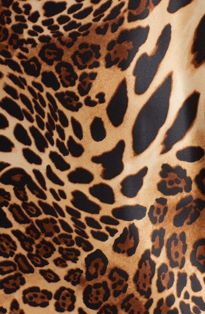 Natori Leopard Print Satin Nightgown, Alternate, color,