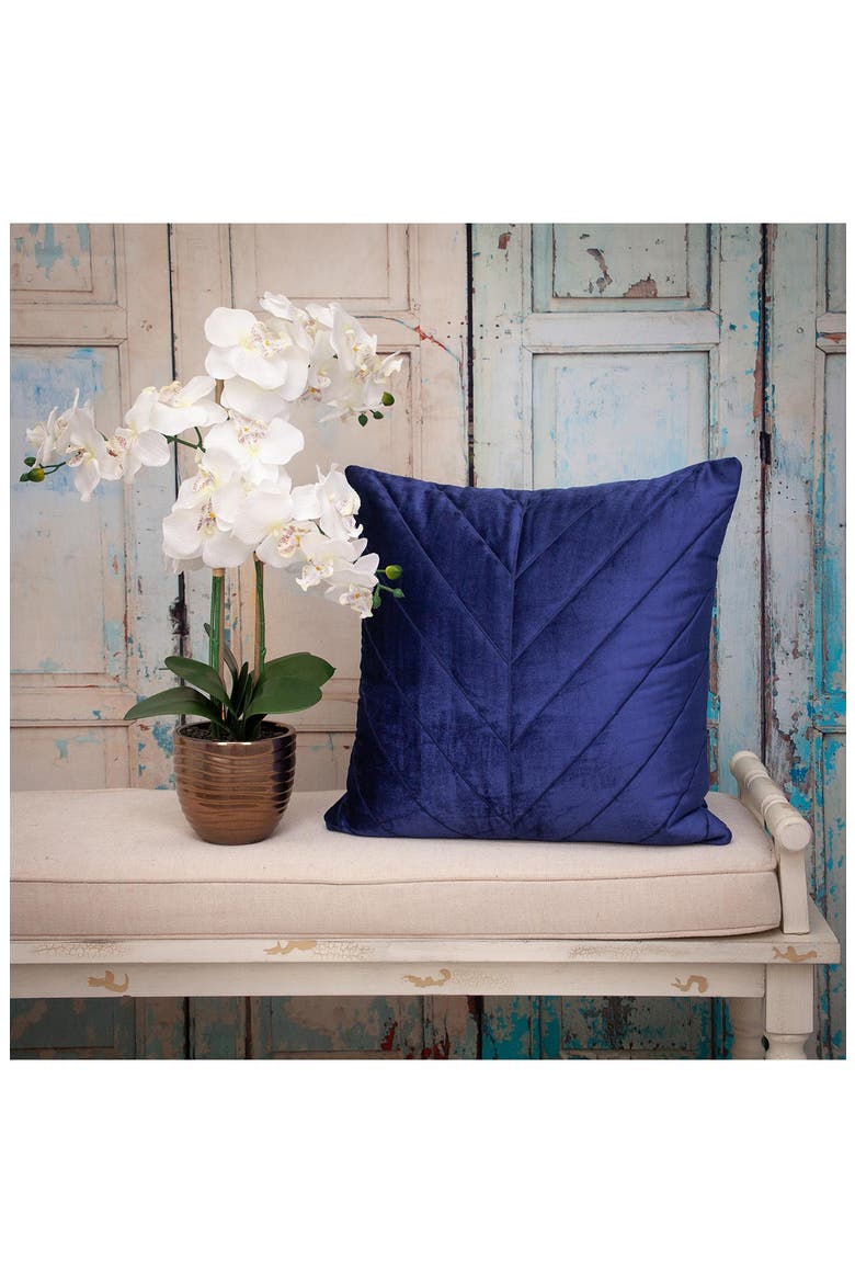 Tobyn Quilted Throw Pillow, Alternate, color, BLUE