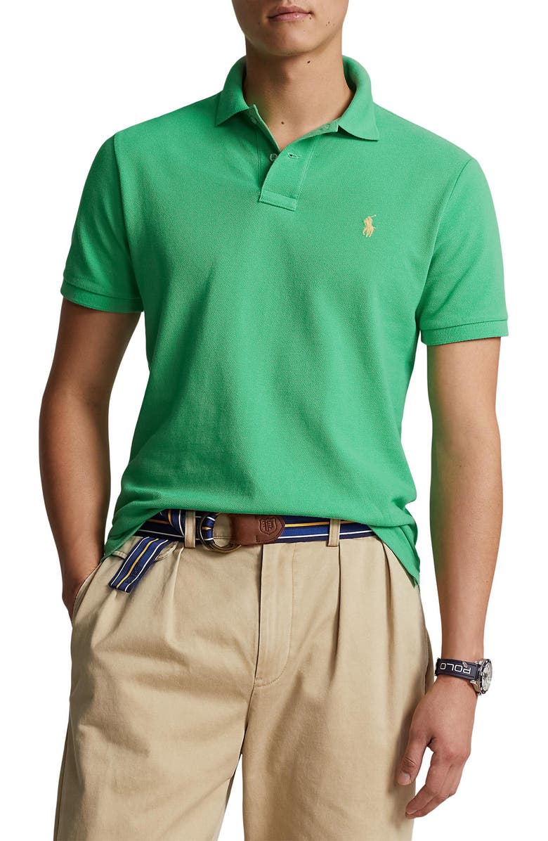 Polo Ralph Lauren Solid Cotton Piqué Polo, Main, color, 