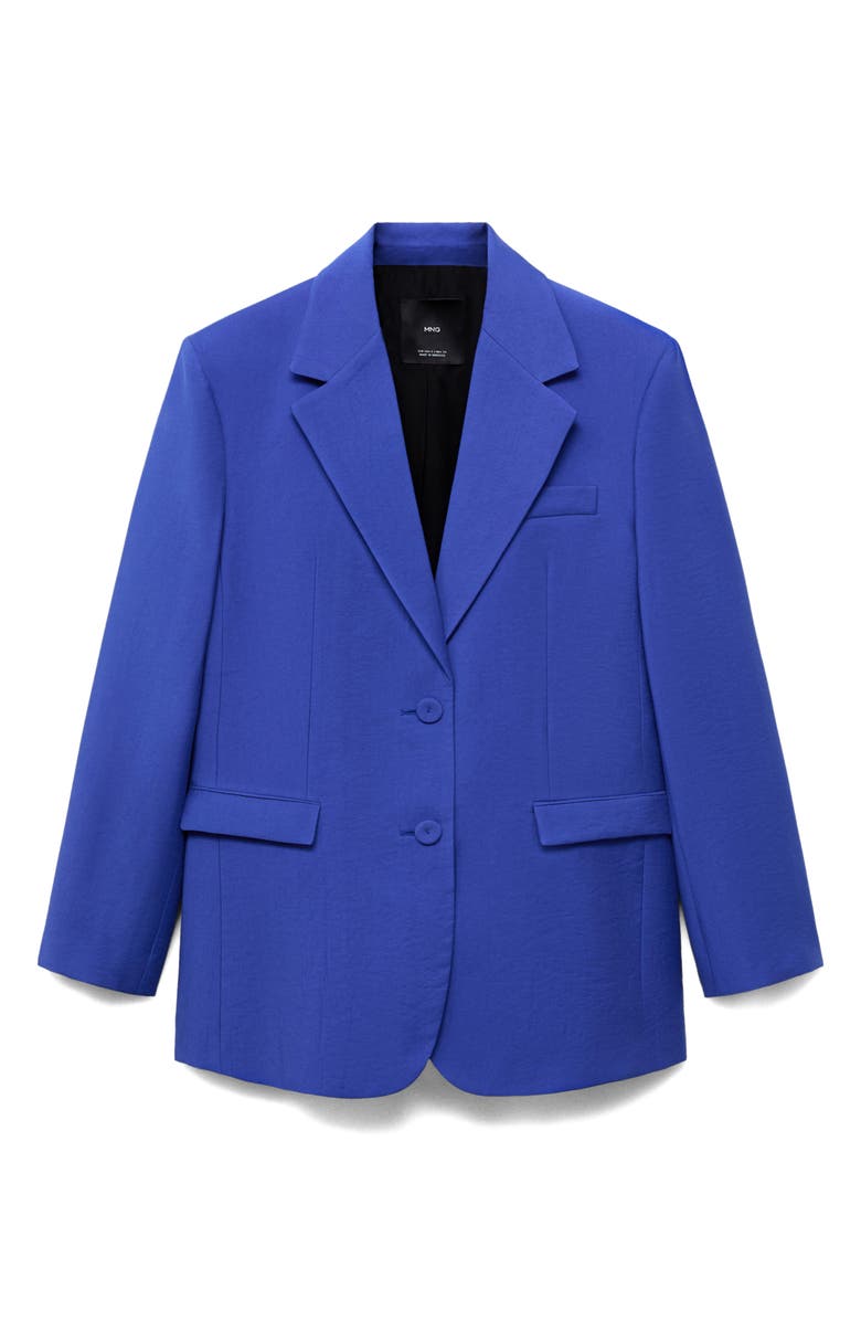 MANGO Structured Suit Jacket, Alternate, color, Blue