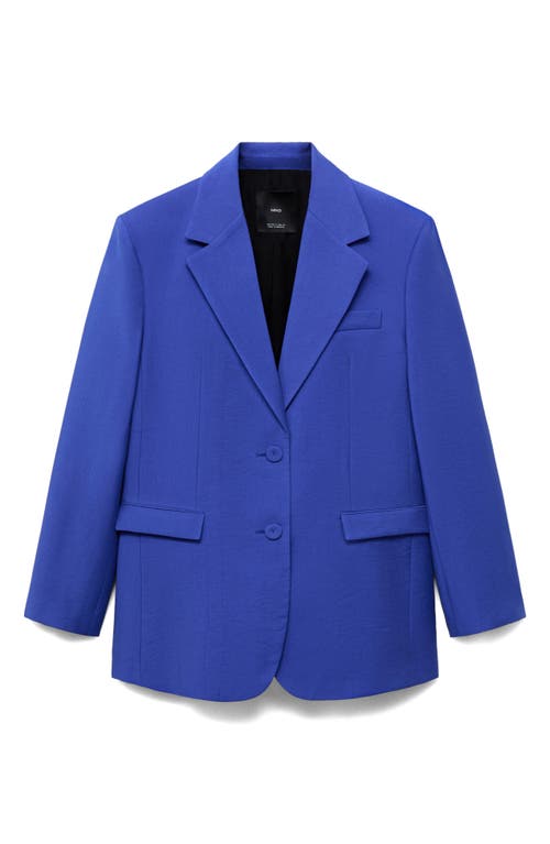 Mango Structured Suit Jacket In Blue