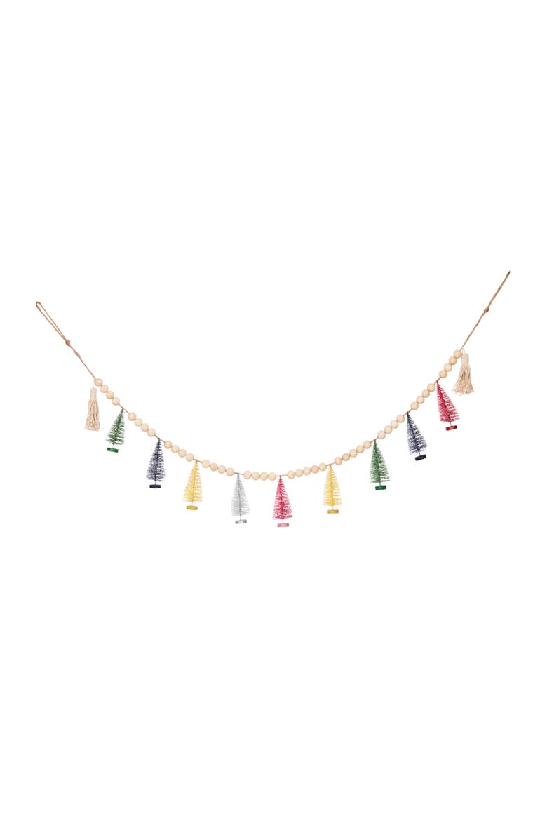Color Bottle Brush Tree Garland, Main, color, Red