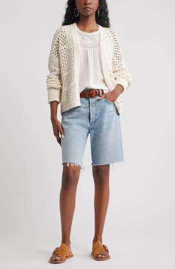 Openwork Slouchy Cotton Cardigan