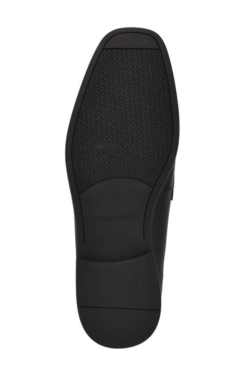Calvin Klein Manik Buckle Saffiano Loafer In Black