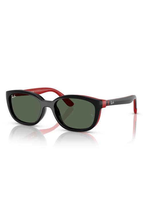 Ray Ban Ray-ban Kids' 48mm Pillow Optical Glasses & Clip-on Sunglasses In Dark Green