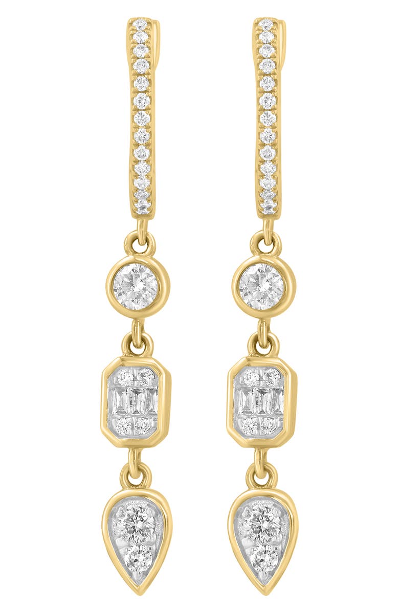 EFFY Diamond Drop Earrings, Main, color, White