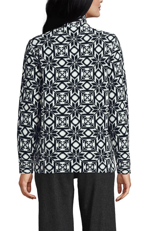 Lands' End Anyweather Fleece Quarter Zip Pullover In Black