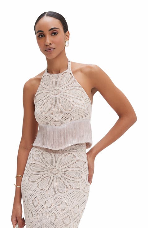 Flower Crochet Halterneck Top