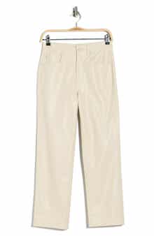 AG High Waist Crop Straight Leg Faux Leather Pants