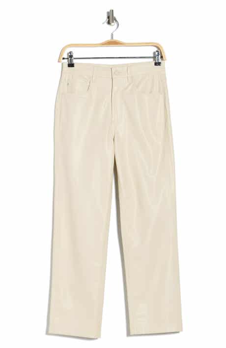 AG High Waist Crop Straight Leg Faux Leather Pants