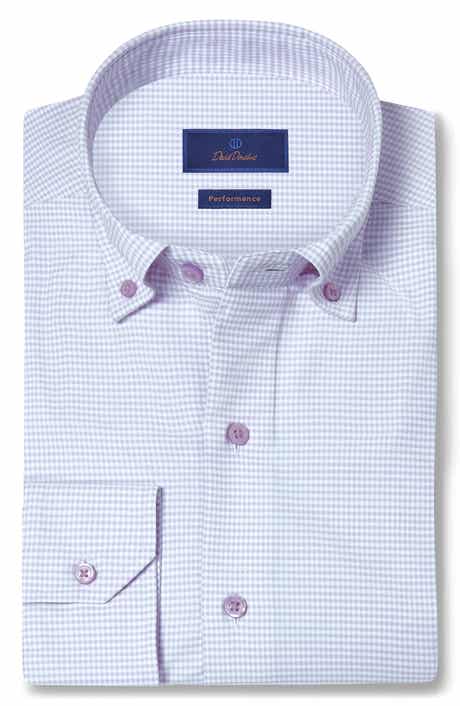 David Donahue Performance Gingham Sport Shirt