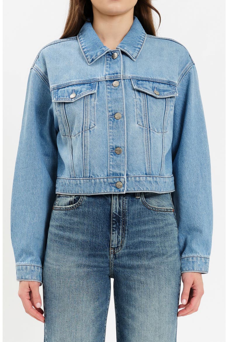 Del Mar Crop Denim Jacket, Main, color, PULSE