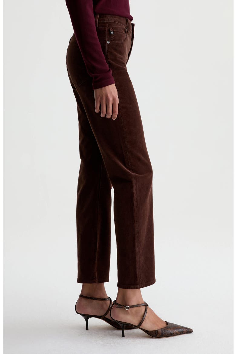 Brinley Mid Rise Straight Leg Corduroy Jeans, Alternate, color, WOOD BROWN