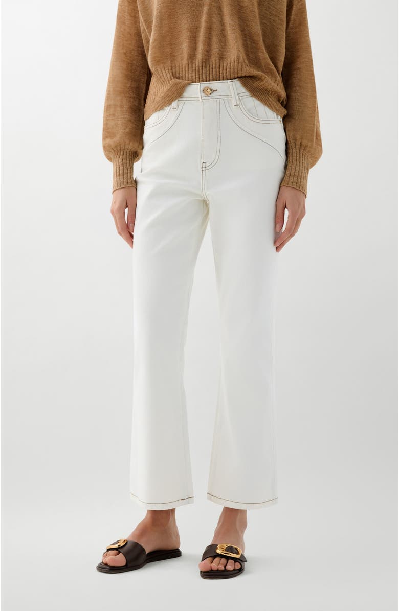 Scalpers Ankle Sun Denim Pant, Main, color, Offwhite