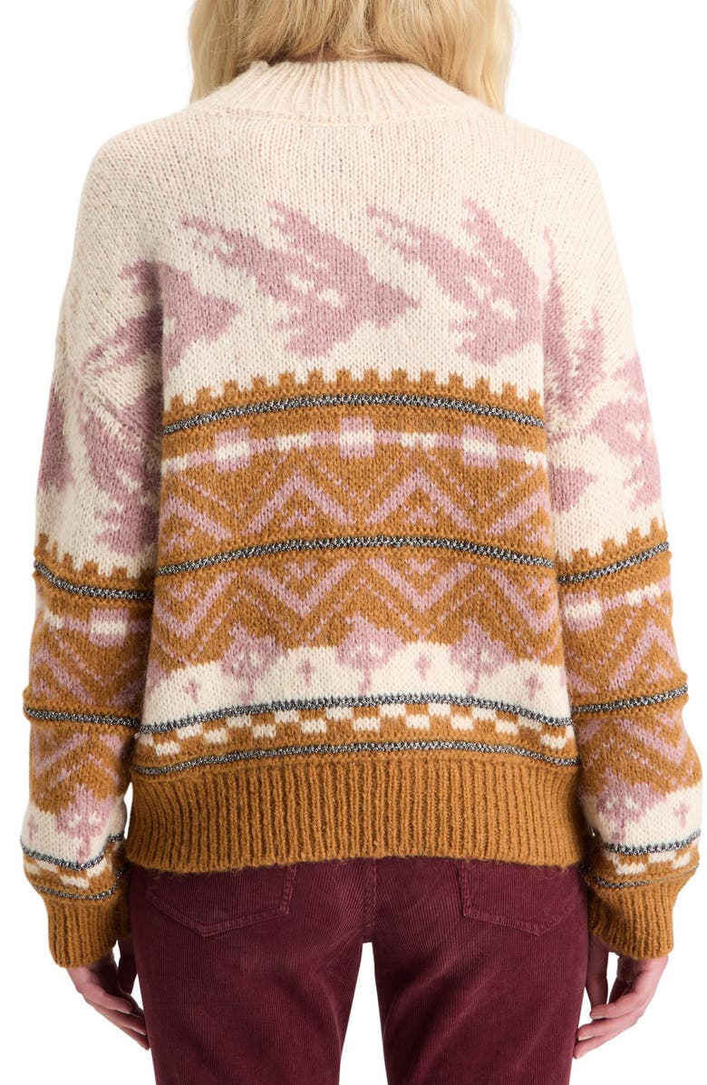 Scotch & Soda Fair Isle Metallic Sweater, Alternate, color, 