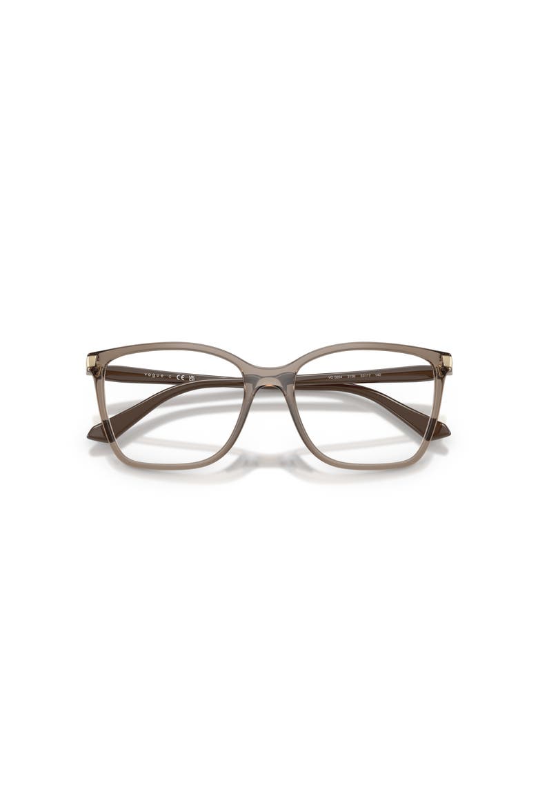 51mm Square optical glasses, Alternate, color, Brown